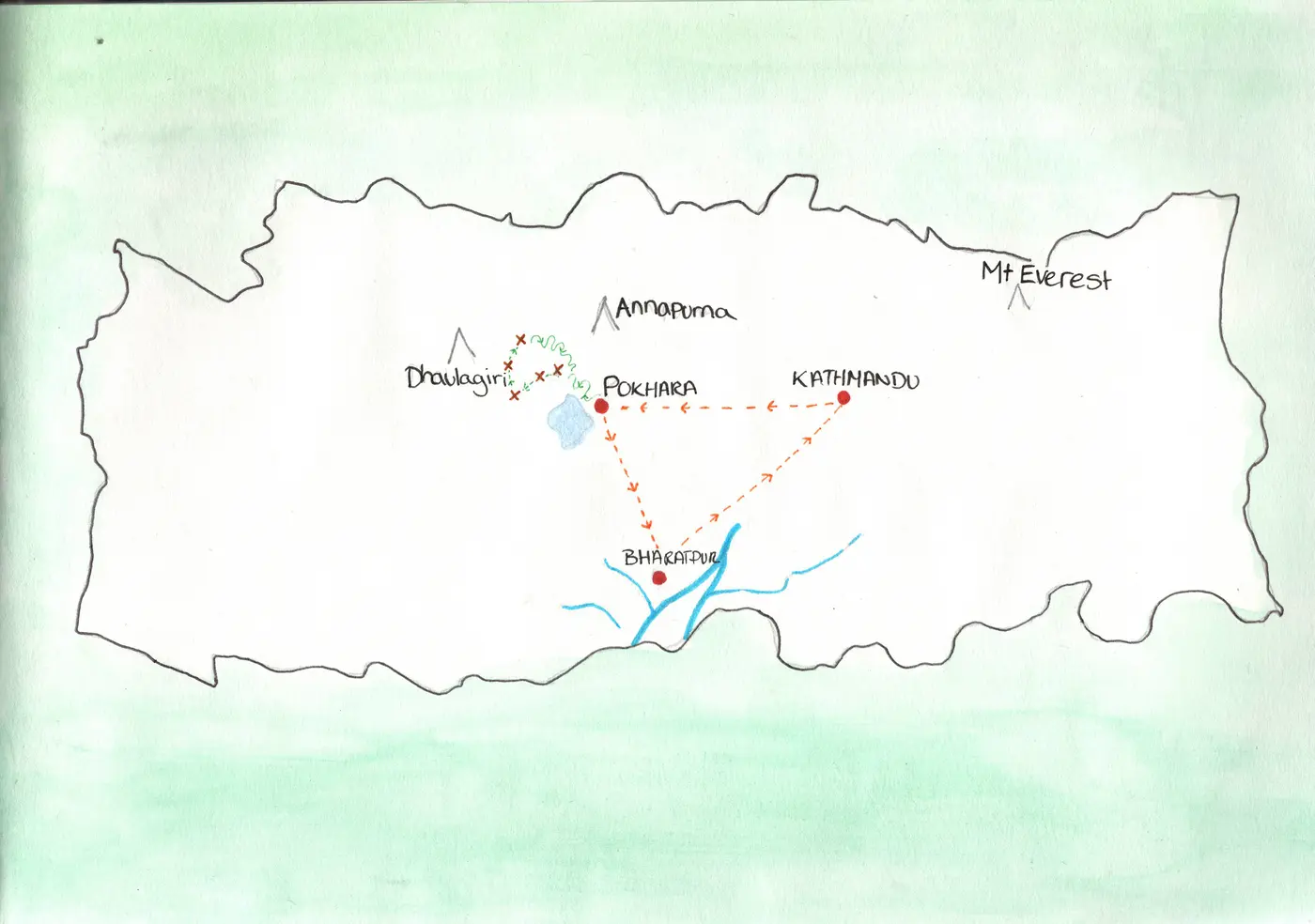 Nepal map
